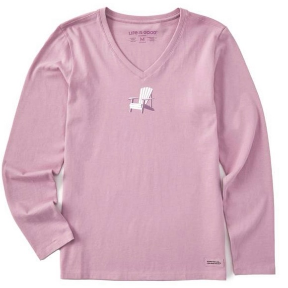 Life Is Good Tops - Longsleeve Adirondack Crusher Tee by Life is Good—Lilac
